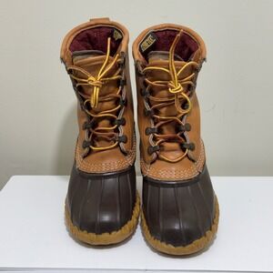 L.L. Bean Women's Brown and Dark Brown Winter Duck Boots